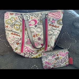 Coach tote and wallet